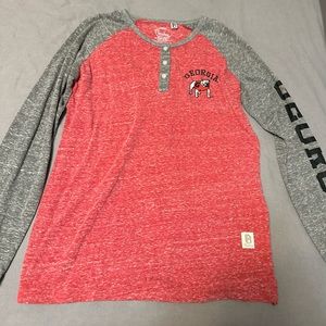 Womens heathered Georgia bulldogs long sleeve shirt